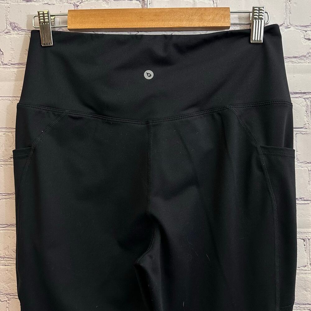 Baleaf Black Flared Yoga Pants Crossover Waist Band Women's Large Pockets - Picture 5 of 8
